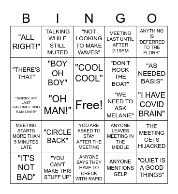 TEAMS BINGO 2024 Bingo Card