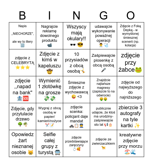 BINGO Card