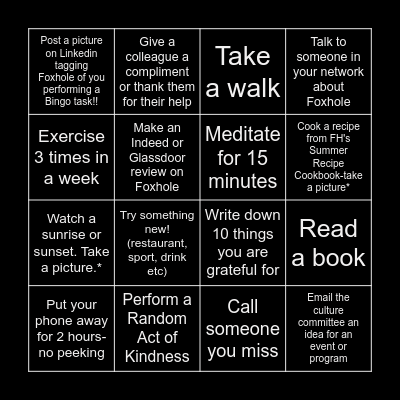 Foxhole Blackout Bingo Card