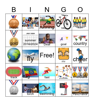 Summer Olympics 2024 Bingo Card