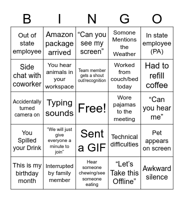 HAIP Team Bingo Card