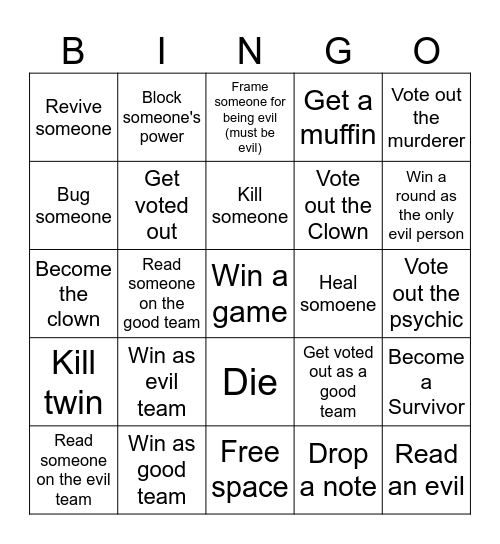 Flicker Bingo Card