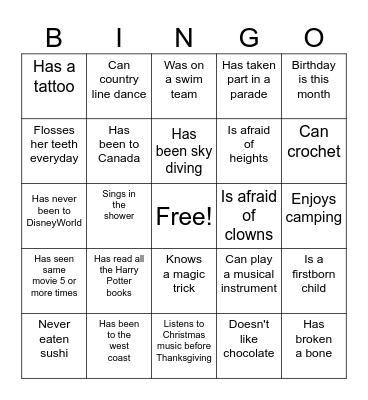 TMU Women's Soccer 2024 Bingo Card