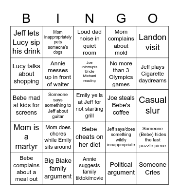 Vail 2024 Bingo Card