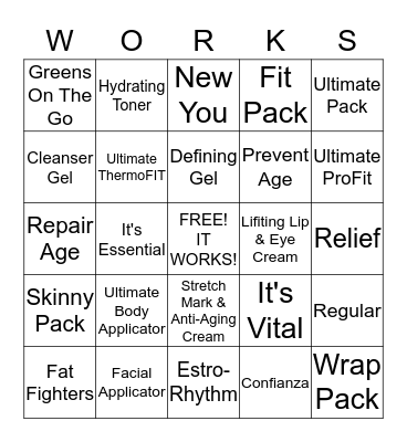 IT WORKS! Bingo Card