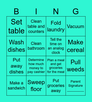 Name: _________________________                   August BINGO Card