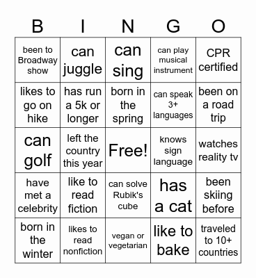 Summer Picnic 2024 Bingo Card