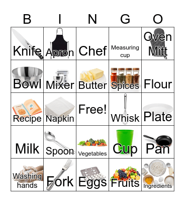 Cooking Bingo! Bingo Card