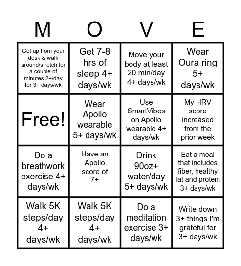 Summer BINGO Card