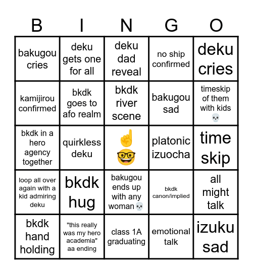 Leaks Bingo Card