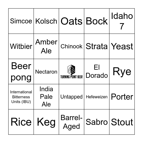 All Things Beer! Bingo Card