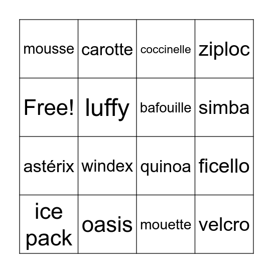 Bingo CLA Bingo Card