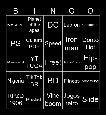 Bingo Tok Bingo Card
