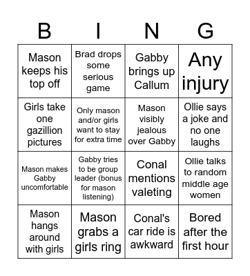 Splashdown BingoMingo Bingo Card