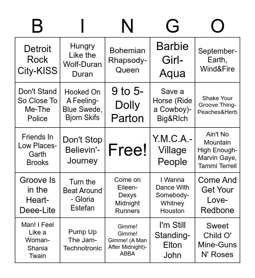 Billy&Olivia's Wedding Bingo Card