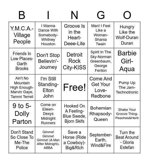 Billy&Olivia's Wedding Bingo Card