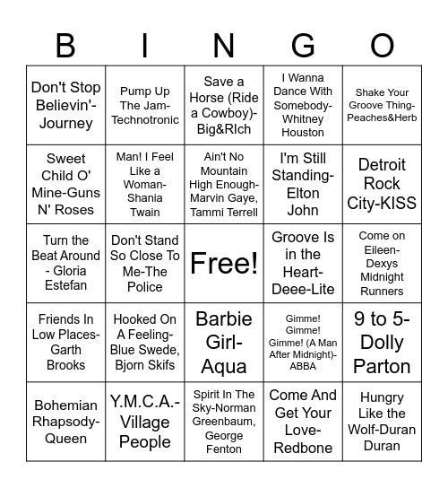 Billy&Olivia's Wedding Bingo Card