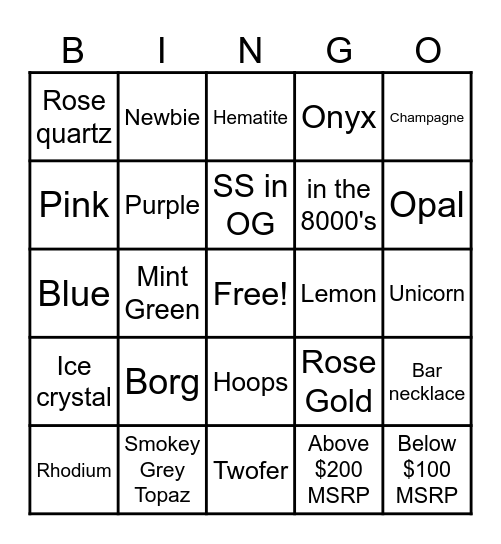 LOLLIPOP QUEENS Bingo Card