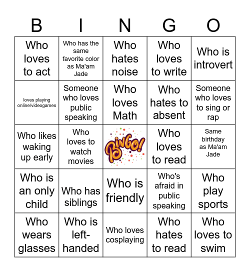 HUMAN BINGO Card