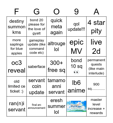 sohalis copium Bingo Card