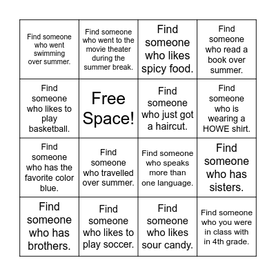 BINGO! Bingo Card