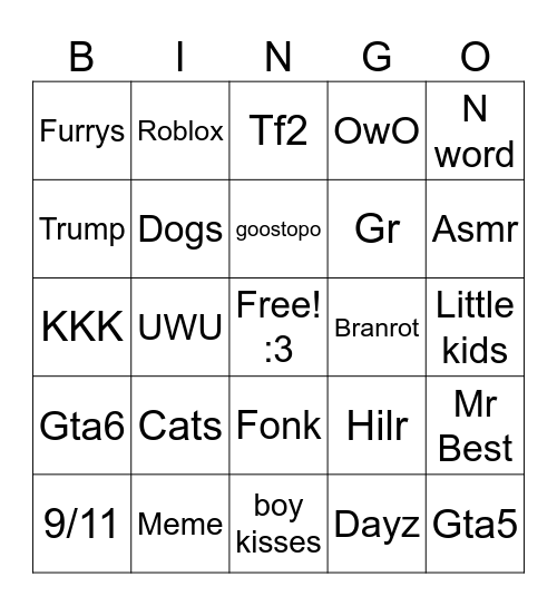 Yts Bingo Card