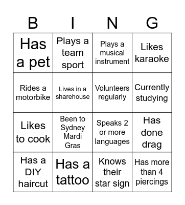 Peer Ed BINGO! Bingo Card