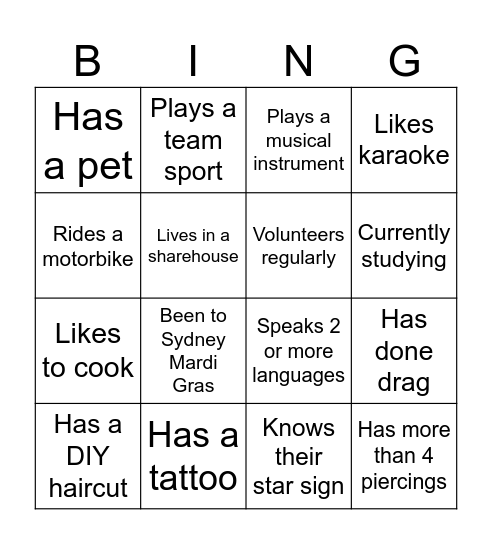 Peer Ed BINGO! Bingo Card