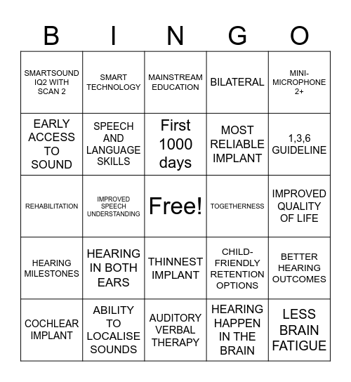 B.E.S.T Bingo Card