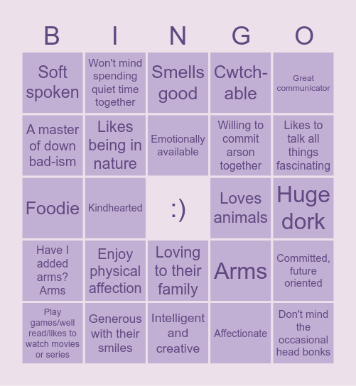 Are You My Type?? Bingo Card