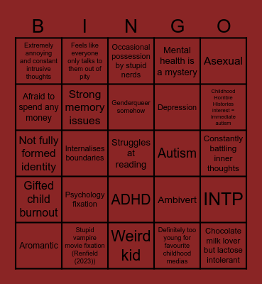 CB stupid experience Bingo Card