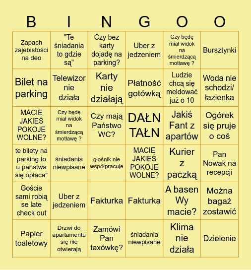 deo Bingo Card