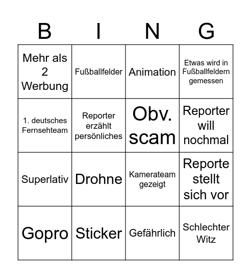 Galileo Bingo Card