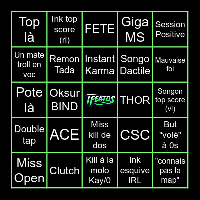 RiViD Day Bingo Card