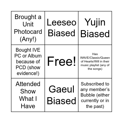 Bingo Card