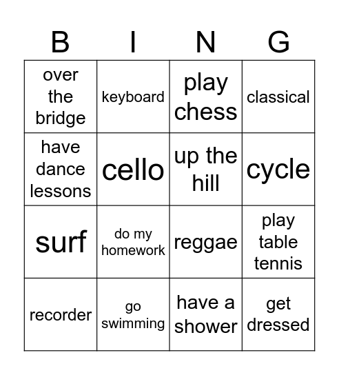 Bingo Card