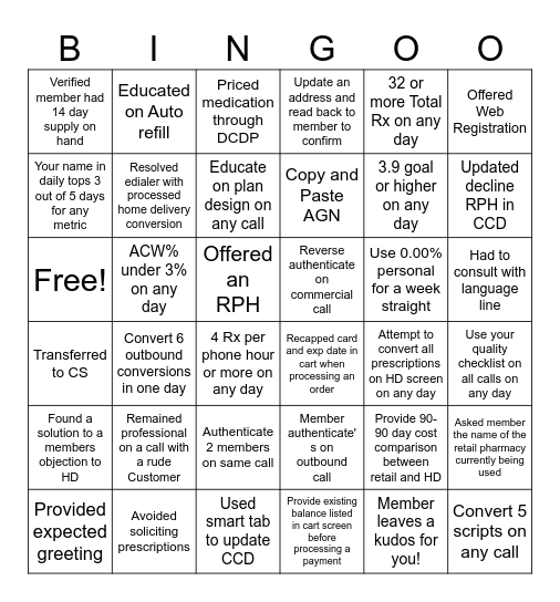 August Bingo! Bingo Card