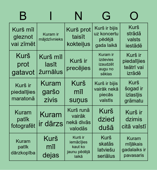 Bingo Card