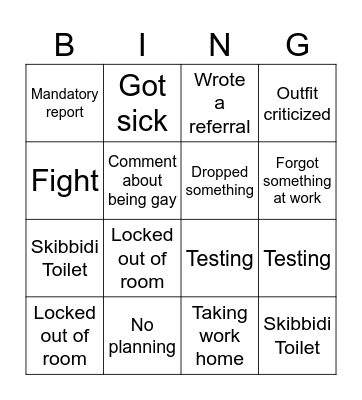 Tigerrrrrrrific Bingo Card