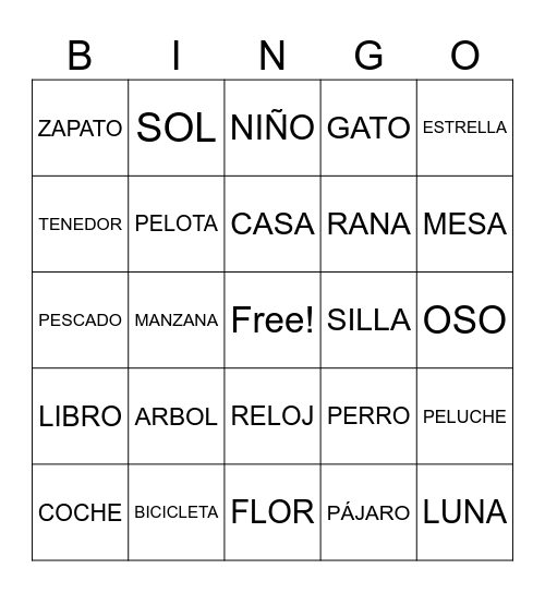 BINGO Card