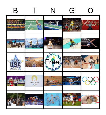 Summer Olympics Bingo Card