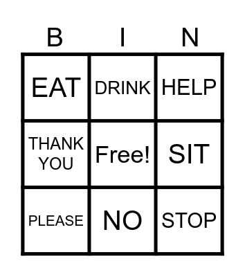 VOCABULARY Bingo Card