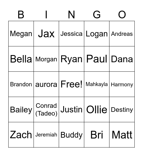 Meet Your Classmates Bingo Card