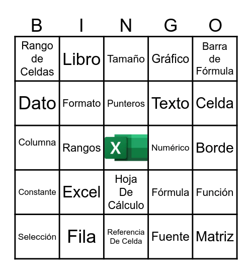 EXCEL Bingo Card