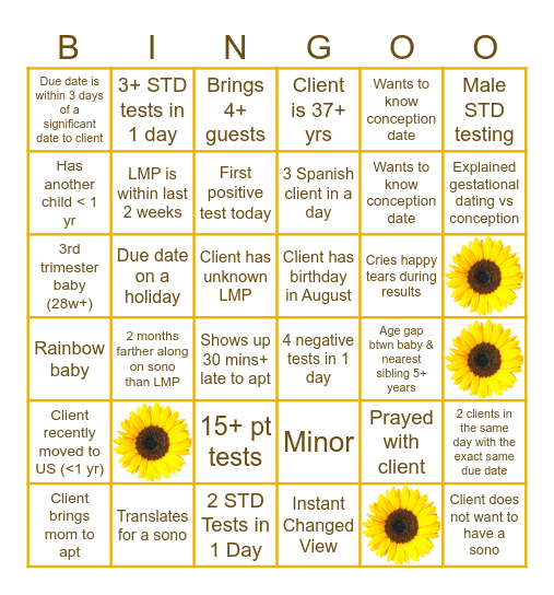 AUGUST BINGO Card