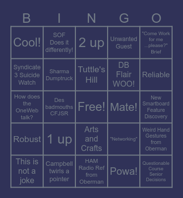 1 SYN BINGO Card