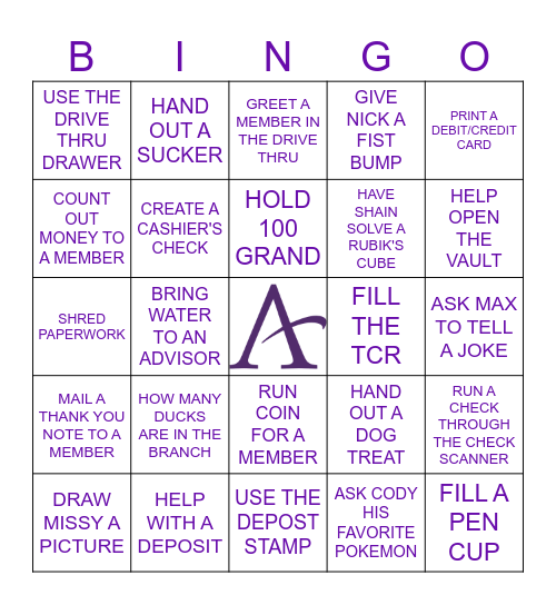 A+ BINGO Card