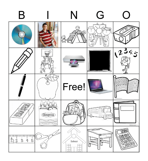 Back To School Bingo Card