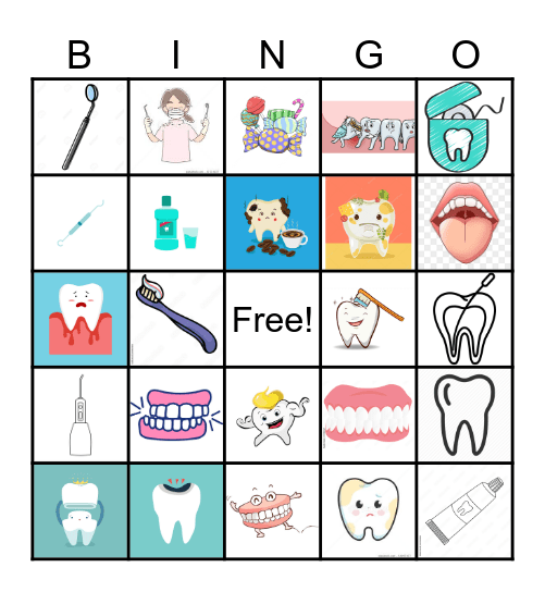 Oral Health Bingo Card