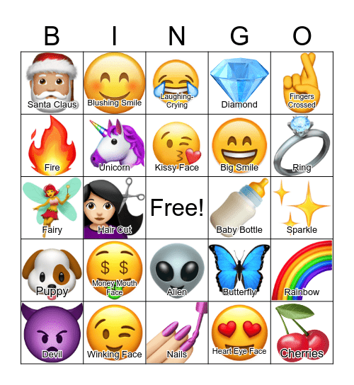 Emojis 2 Bingo Card